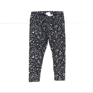 NWOT - BCBGirls Black & Silver Foil Stars Leggings